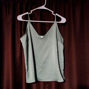 Sage green silky tank